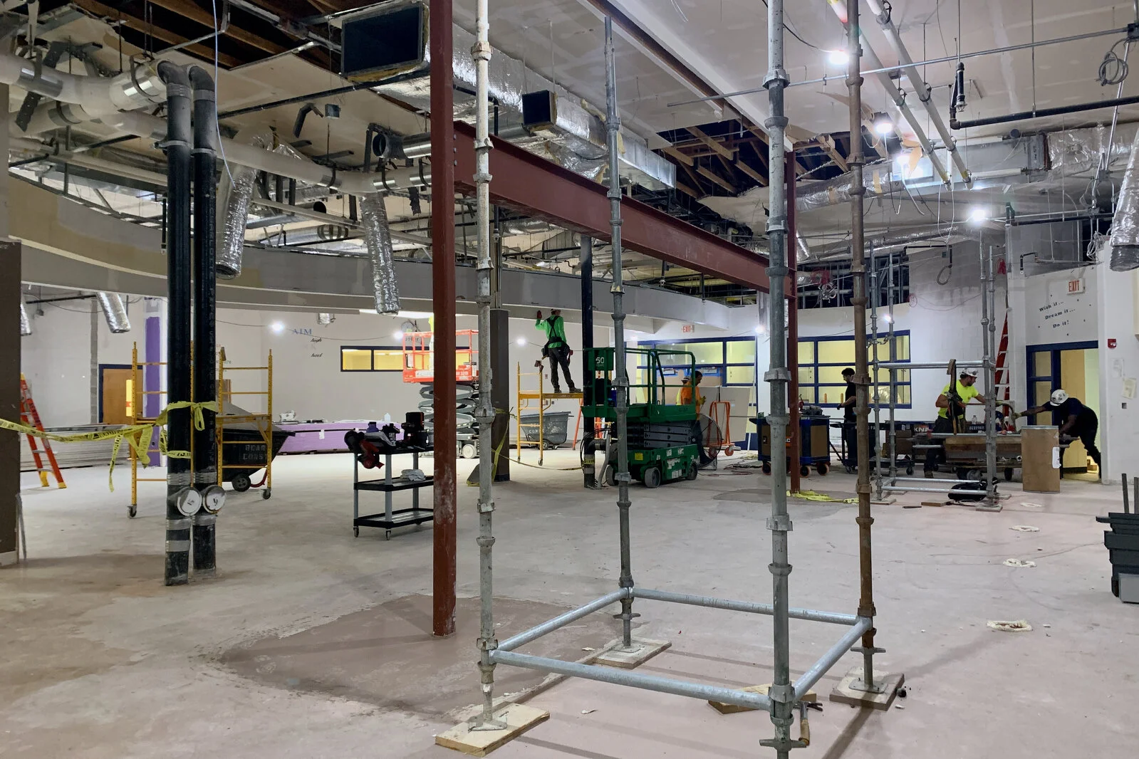 Prairieview School Media Center construction July 2026