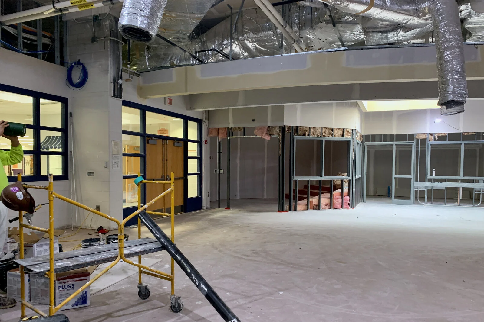 Prairieview School Media Center construction July 2026