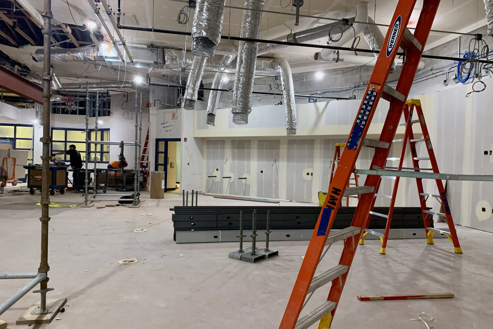 Prairieview School Media Center construction July 2026