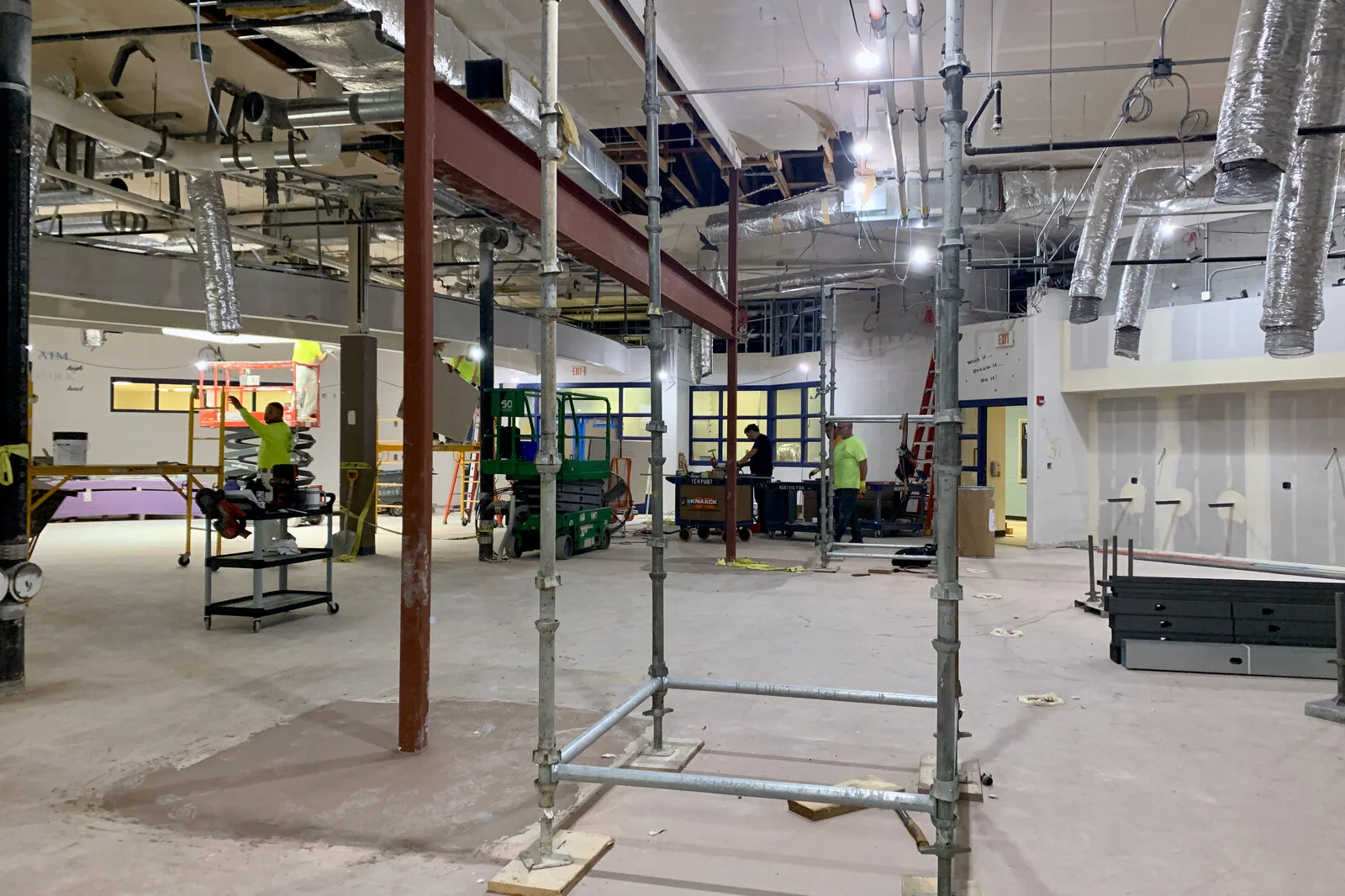 Prairieview School Media Center construction July 2026