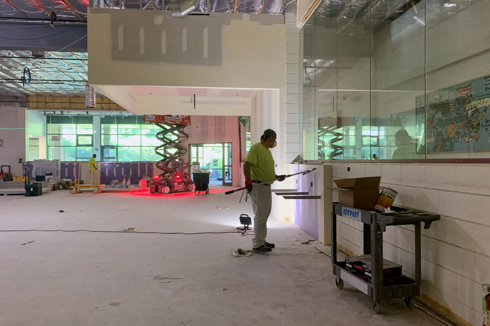 Meadowview School Media Center construction July 2026