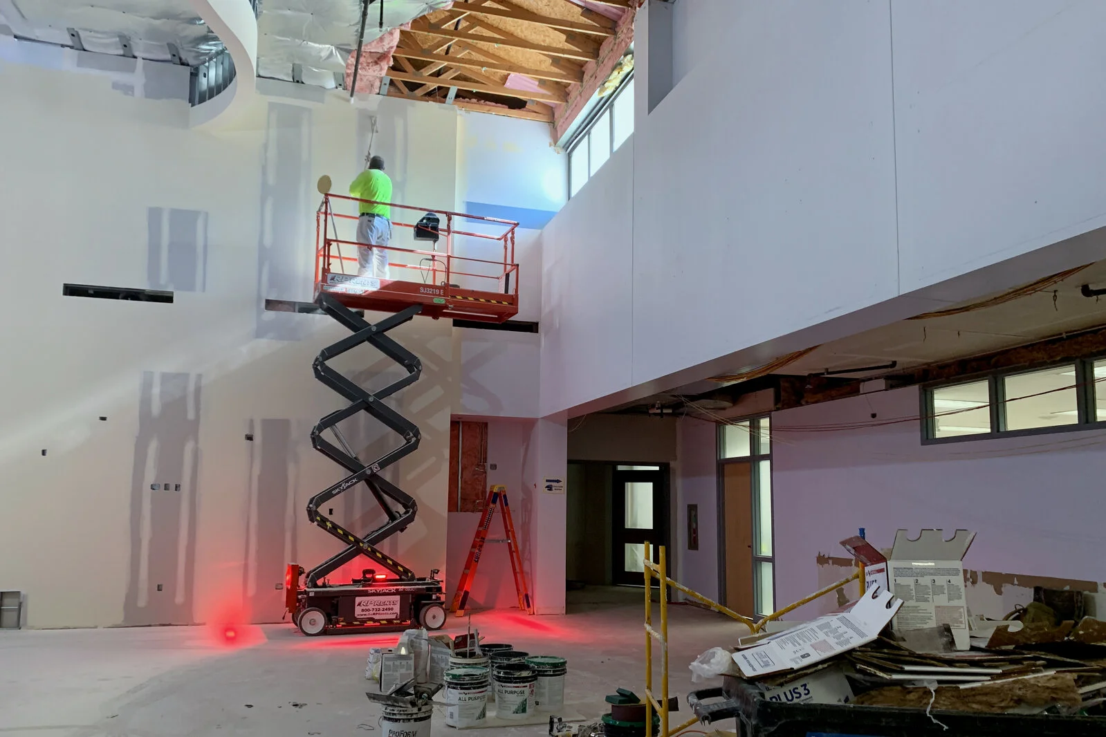 Frederick School Media Center construction July 2026