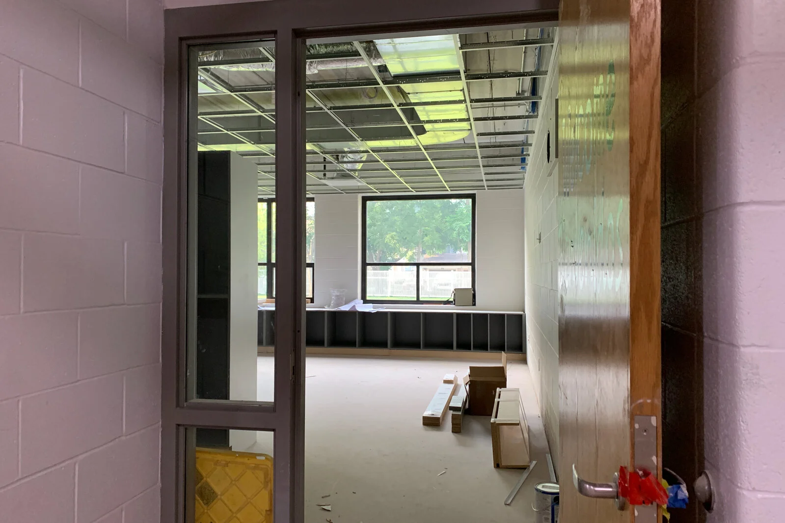 Frederick School Media Center construction July 2026