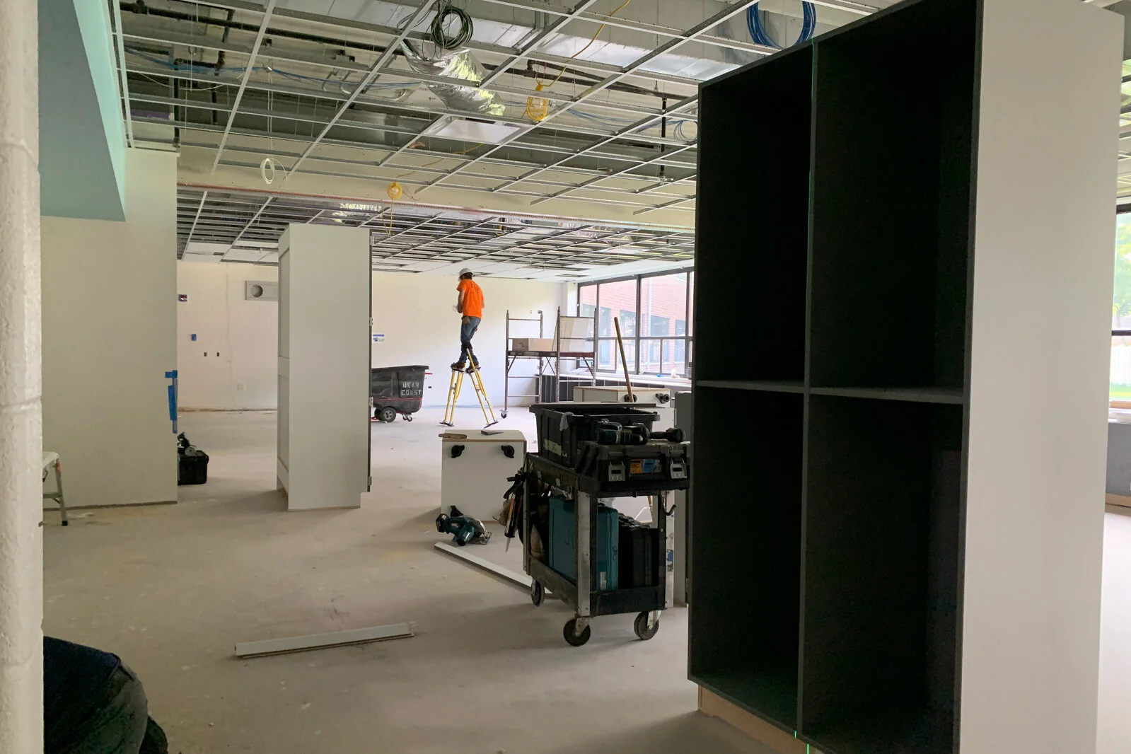 Frederick School Media Center construction July 2026