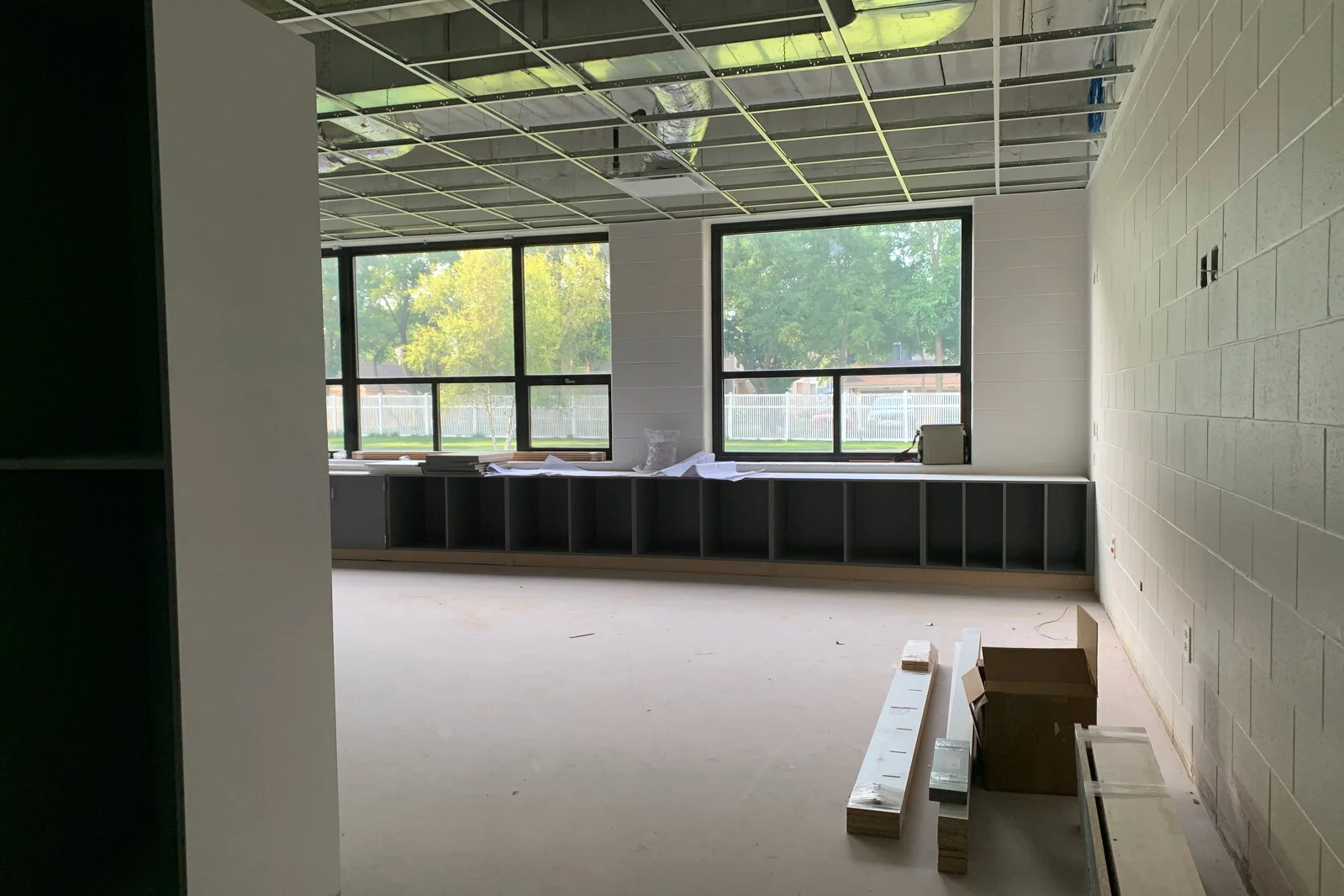 Frederick School Media Center construction July 2026