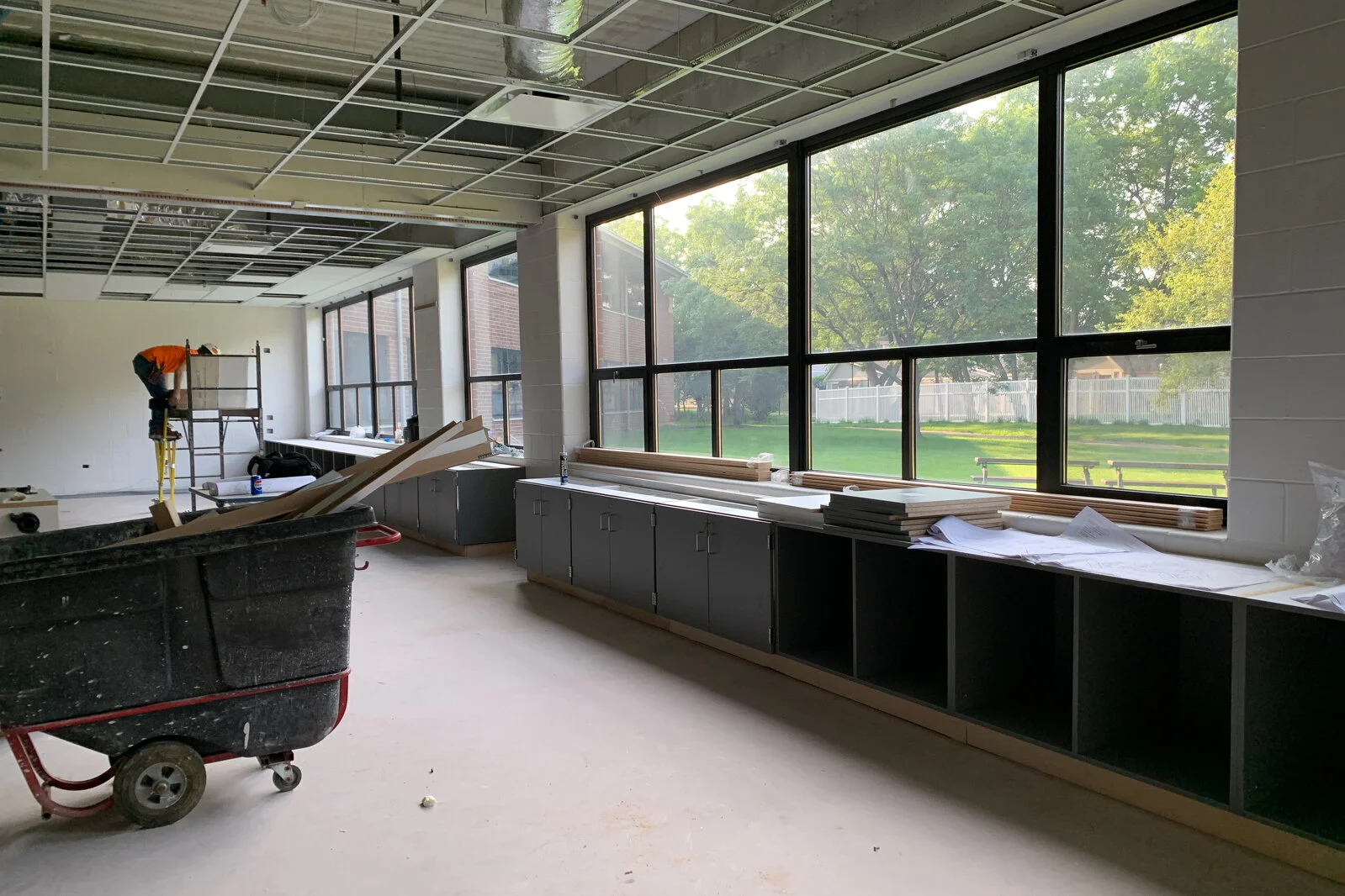 Frederick School Media Center construction July 2026