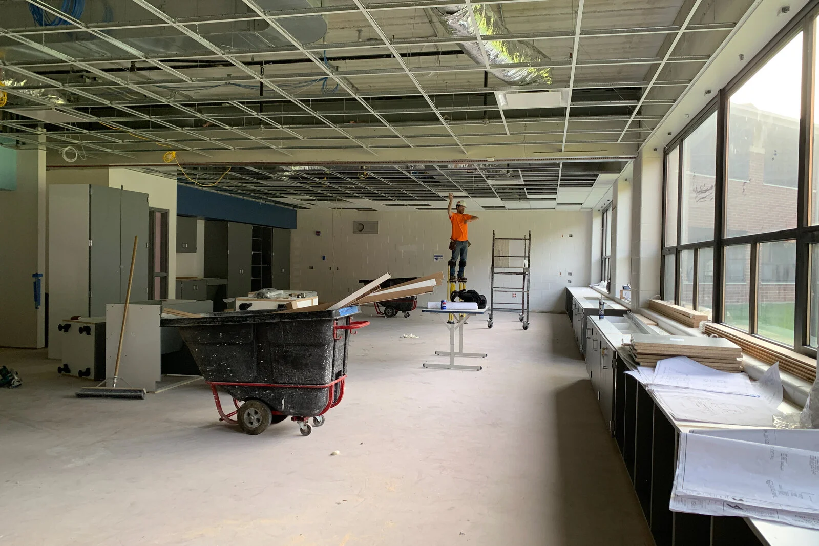 Frederick School Media Center construction July 2026