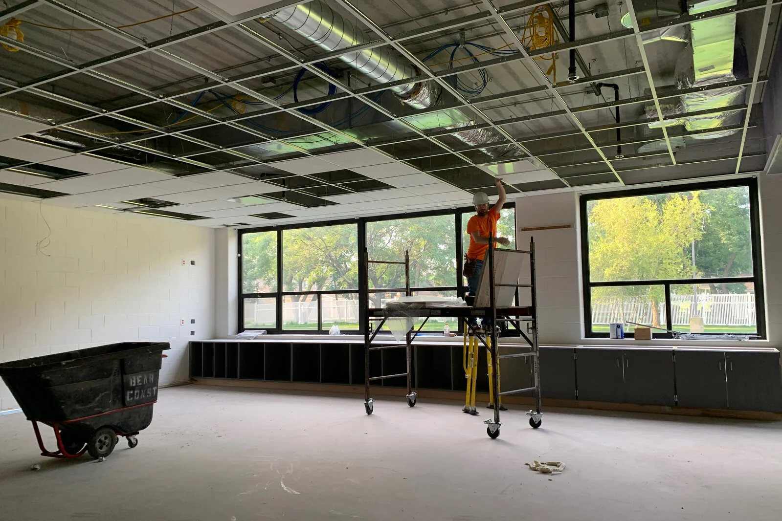 Frederick School Media Center construction July 2026