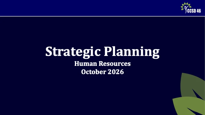 Human Resources Presentation Slide 1 - title